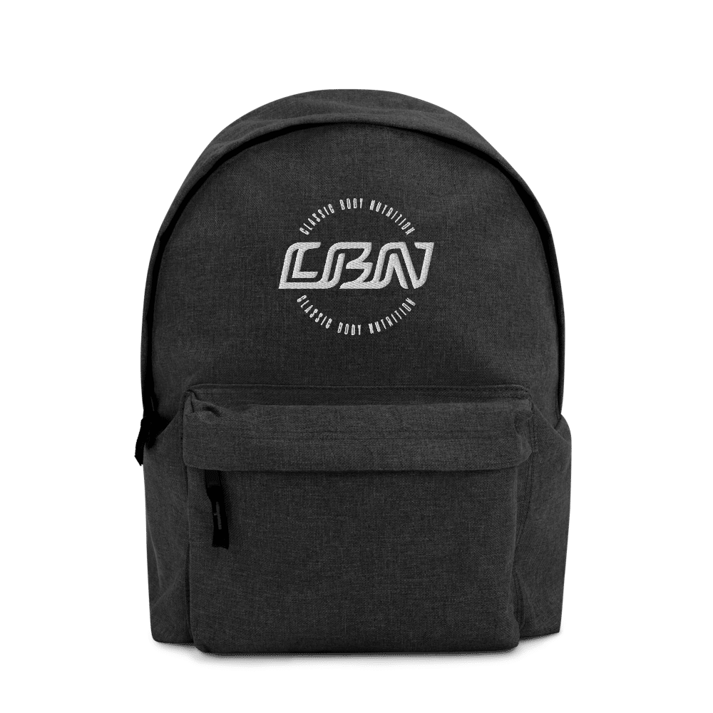 embroidered simple backpack i bagbase bg126 anthracite front 6139d021dd15e