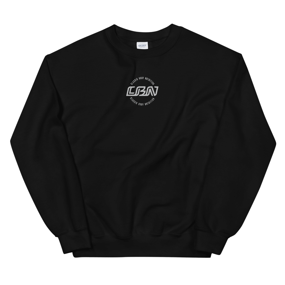 unisex crew neck sweatshirt black front 61392056c4c9b