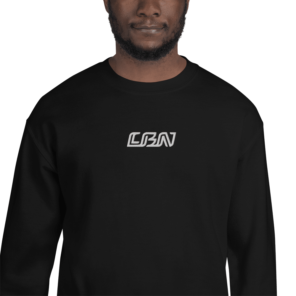 unisex crew neck sweatshirt black zoomed in 6144754ad4dda